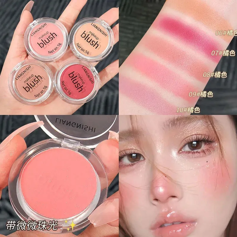 1pcs Long Lasting Cheek Rouge Brighten Face Makeup Blush Blush Palette Female Makeup