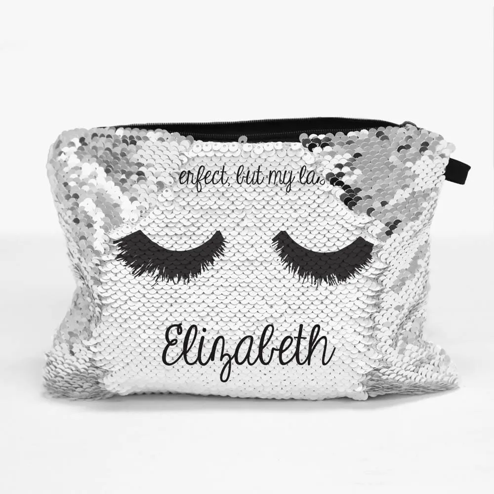 Custom Name Accessory Sequin Makeup Bag | Multiple Designs