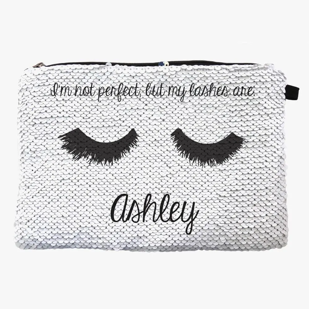 Custom Name Accessory Sequin Makeup Bag | Multiple Designs