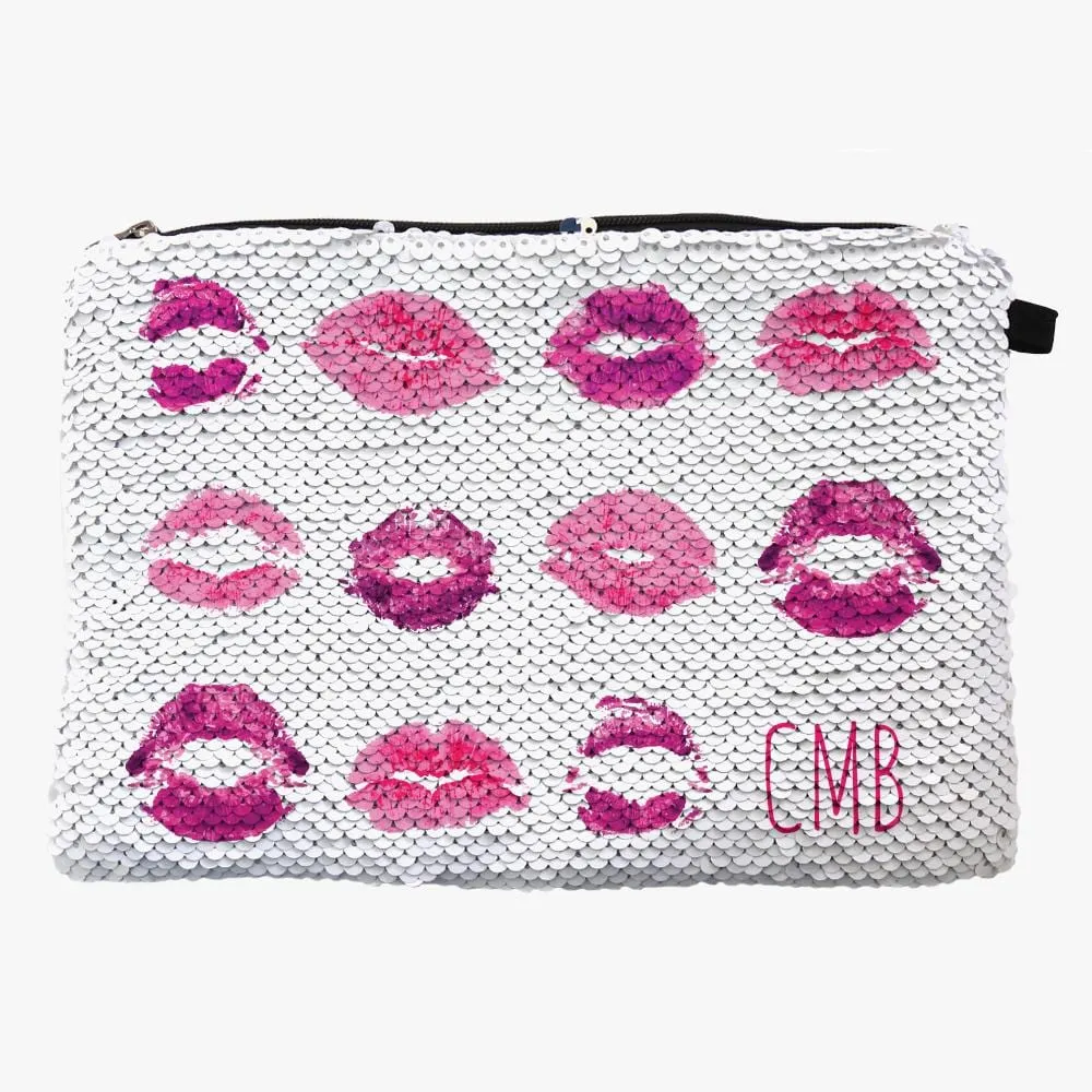 Custom Name Accessory Sequin Makeup Bag | Multiple Designs