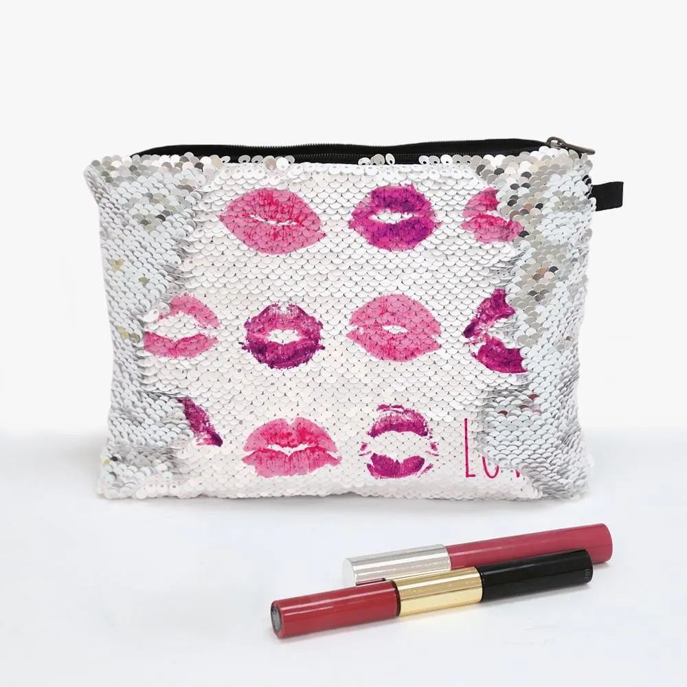 Custom Name Accessory Sequin Makeup Bag | Multiple Designs