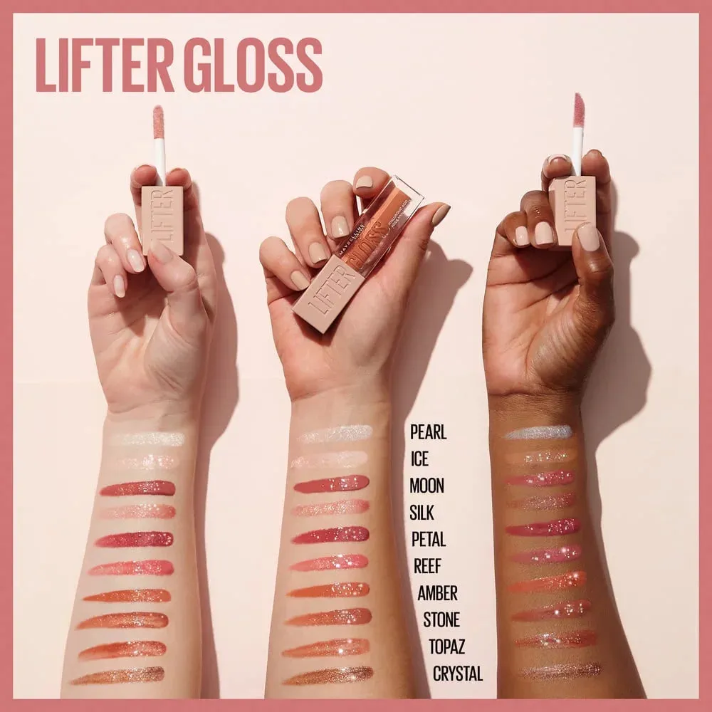 Lifter Gloss Lip Gloss Makeup with Hyaluronic Acid, Moon