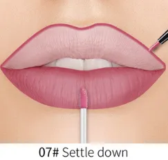 Lip Liner Matte Nonstick Cup Liquid Lipstick Double Lip Gloss Pen