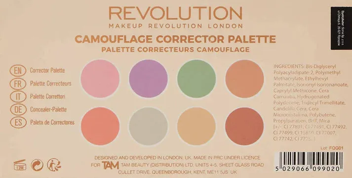 Makeup Revolution Camouflage Pro HD Corrector Concealer Palette