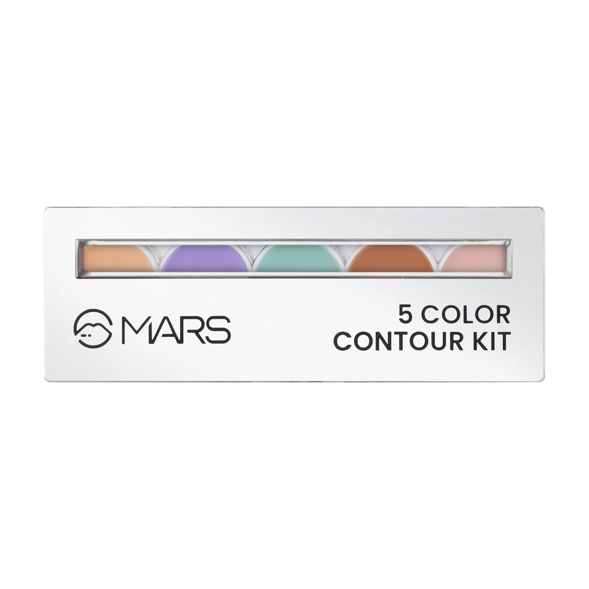 MARS 5 Colour Contour and Concealer Kit with Brush | Creamy Matte Finish & Up to 24-Hours Waterproof Formula | Easy to Blend (8.0 gm) (Shade-3)