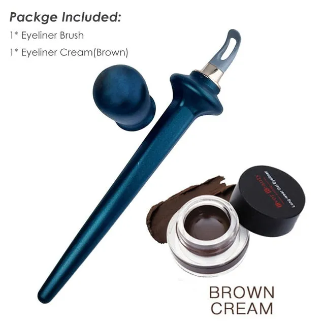 Silicone Eyeliner Eye Shadow Brush With Gel