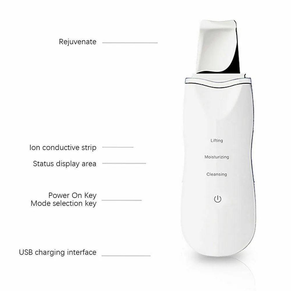 Ultra-Sonic Deep Facial Cleansing Machine Facial Scrubber- USB Charging